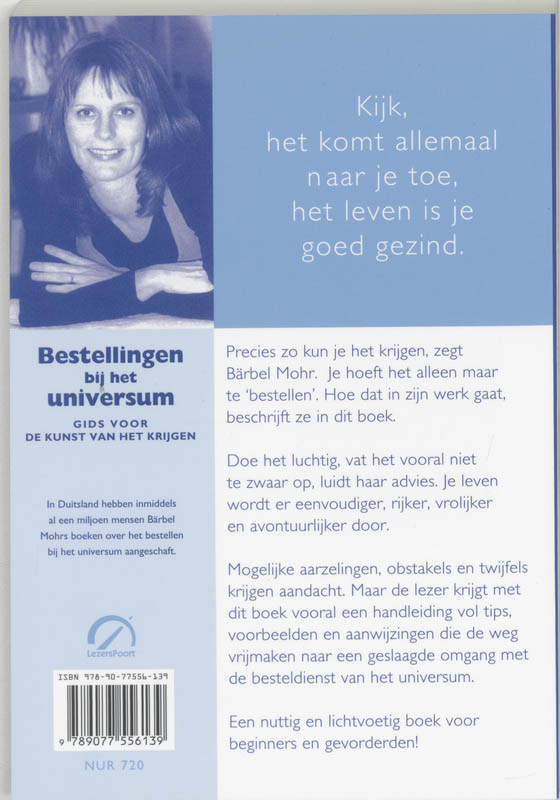 Bestellingen bij het universum / Levensboeken achterkant