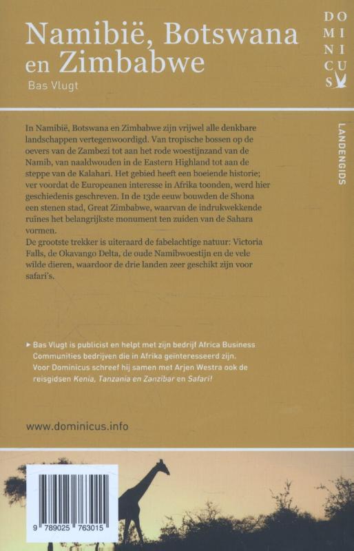 Namibië, Botswana en Zimbabwe / Dominicus landengids achterkant