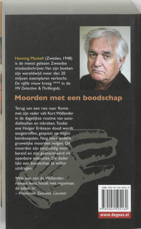 De Vijfde Vrouw achterkant