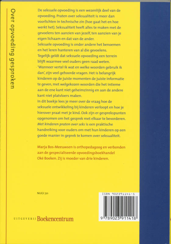 Met kinderen praten over seks / Over opvoeding gesproken achterkant