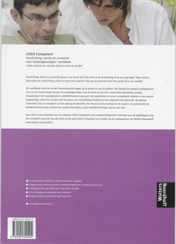 Werkboek Voor verpleegkundigen Logo Competent achterkant