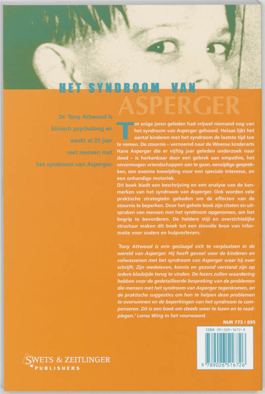 Het syndroom van Asperger achterkant