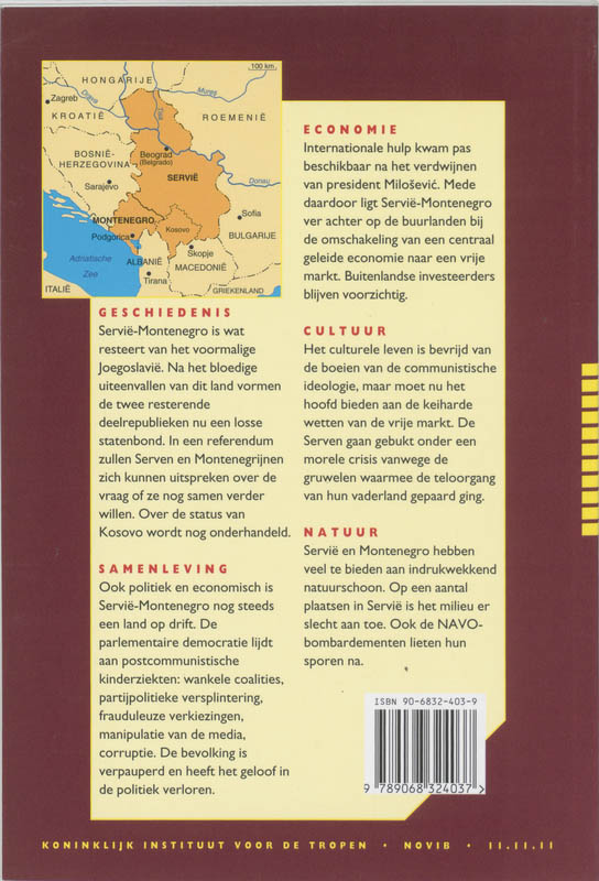 Servie-Montenegro / Landenreeks achterkant