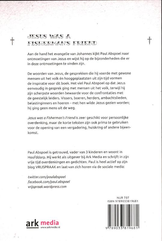 Jesus was a fisherman's friend achterkant