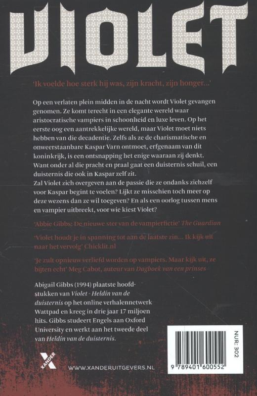 Violet / Heldin van de duisternis / 1 achterkant