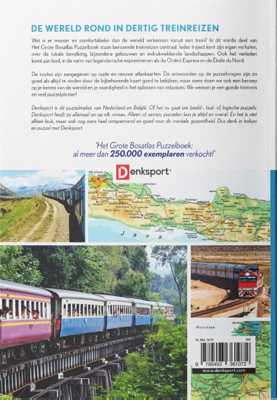 Denksport - Grote Bosatlas Puzzelboek 4: treinreizen / Denksport Puzzelboek achterkant