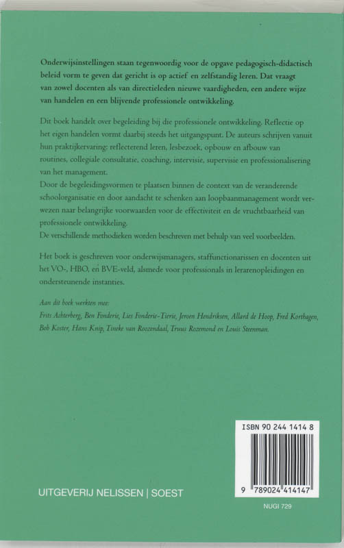 Begeleiden van docenten / PM-reeks achterkant