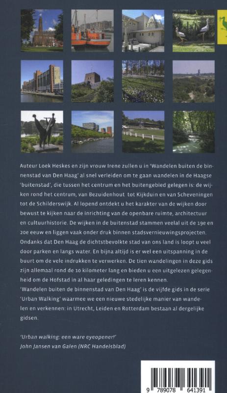 Wandelen buiten de binnenstad van Den Haag achterkant