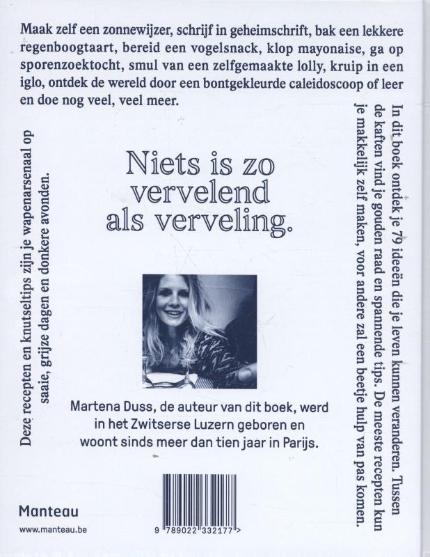 Het grote receptenboek tegen verveling achterkant