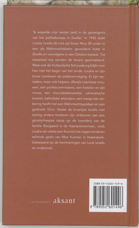 Zorg Louk Israels Onderduikgeschiedenis achterkant