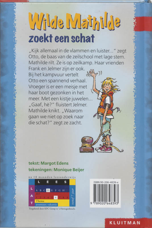 Wilde Mathilda zoekt een schat / Klavertje drie-serie / AVI 6 achterkant