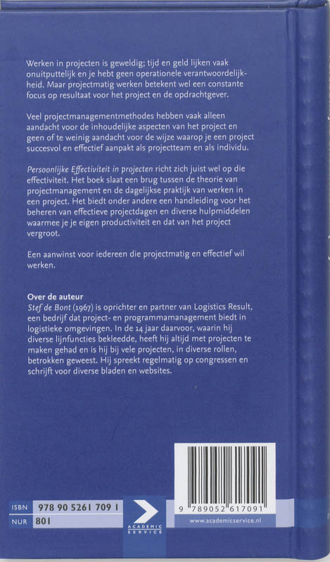 Persoonlijke Effectiviteit In Projecten achterkant