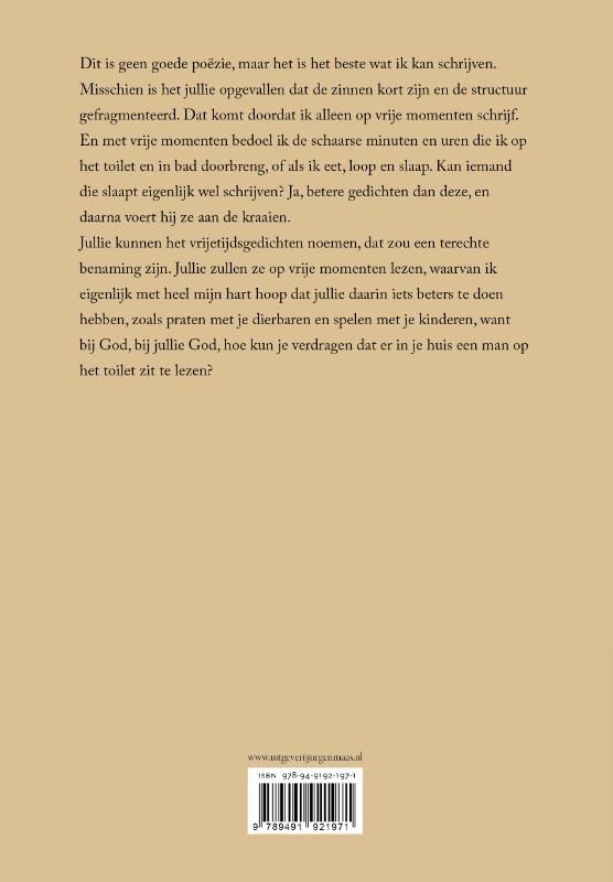 Vrijetijdsgedichten achterkant