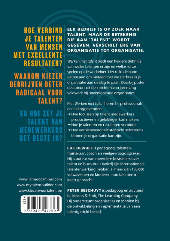 Werken met talent achterkant