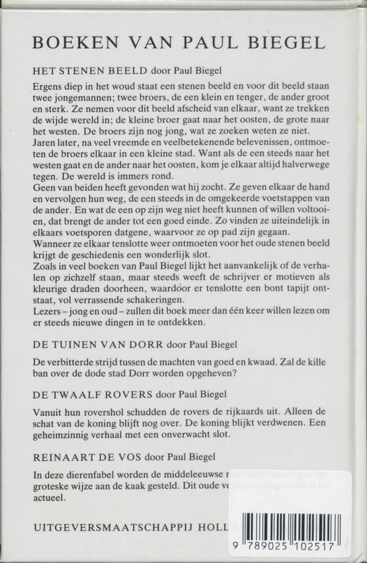 Stenen beeld achterkant