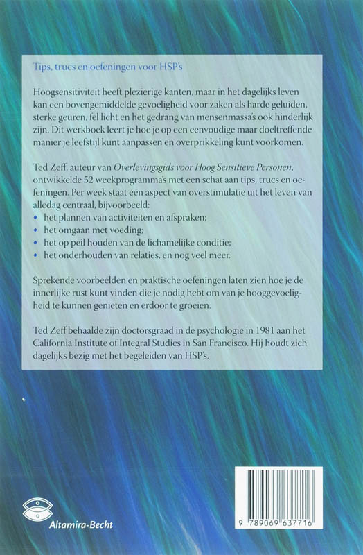 Werkboek Hoog Sensitieve Personen achterkant