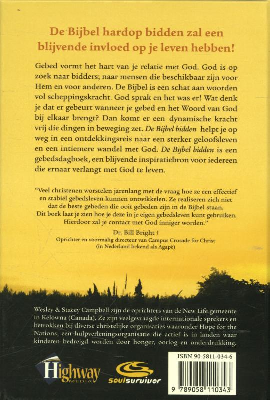 De Bijbel bidden achterkant