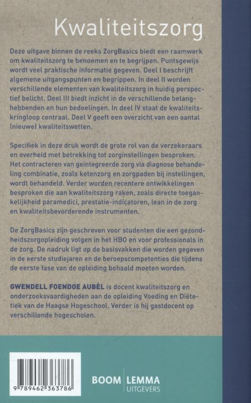 ZorgBasics  -   Kwaliteitszorg achterkant