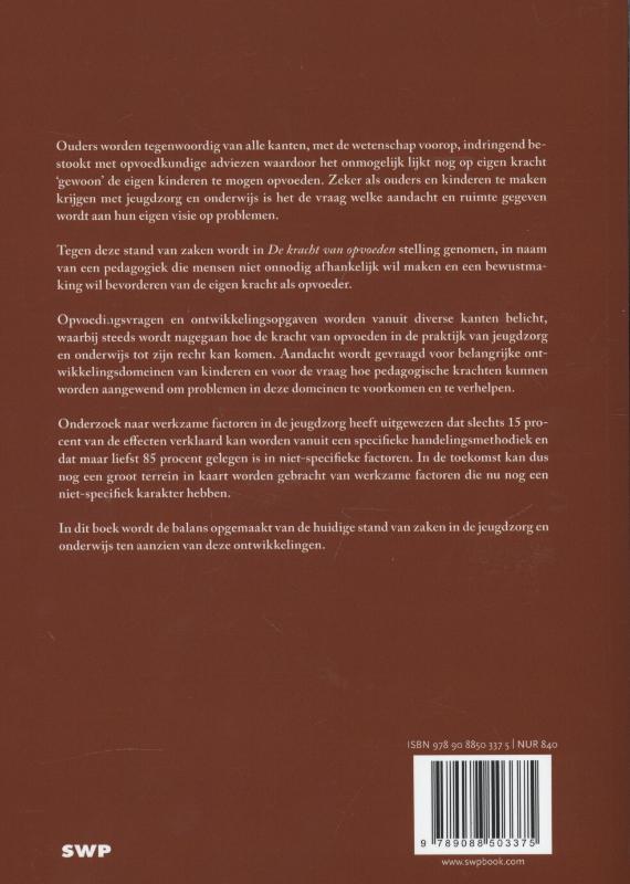De kracht van opvoeden achterkant