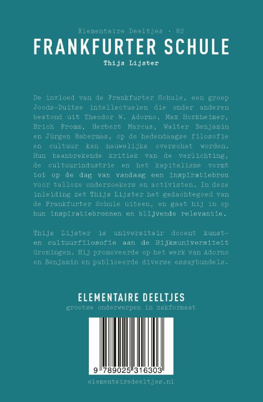 Frankfurter Schule / Elementaire Deeltjes achterkant