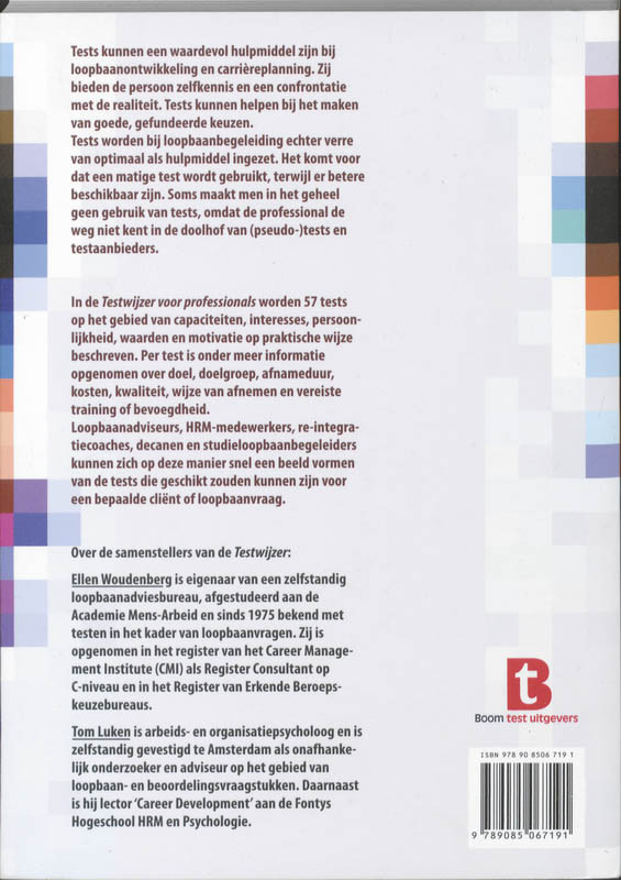Testwijzer voor professionals achterkant