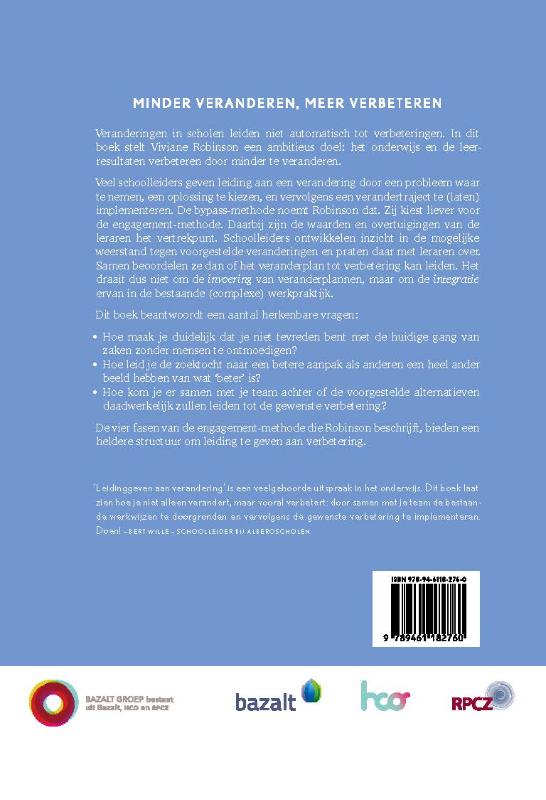 Minder veranderen, meer verbeteren / Leiders met impact achterkant