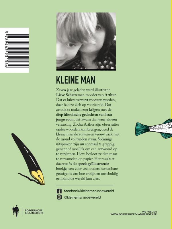 Kleine man achterkant