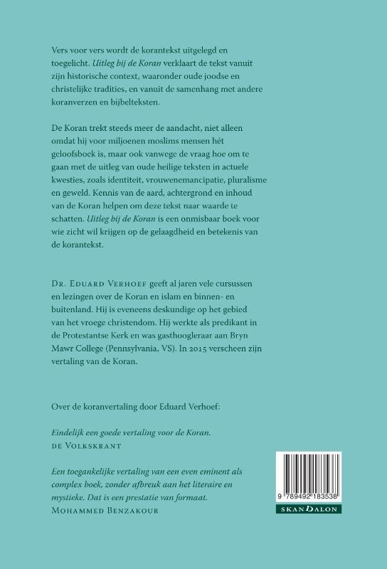 Uitleg bij de Koran achterkant