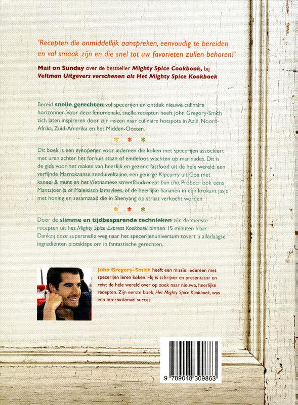 Het mighty spice express kookboek achterkant
