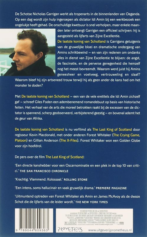 Laatste Koning Van Schotland achterkant