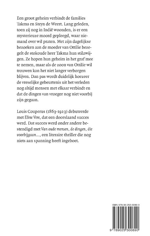 Van oude mensen, de dingen, die voorbijgaan... achterkant