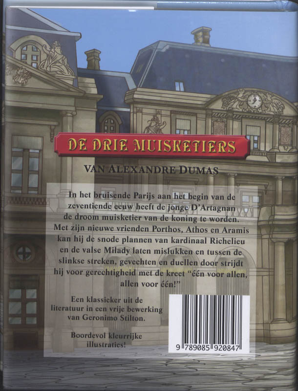 De drie muisketiers achterkant