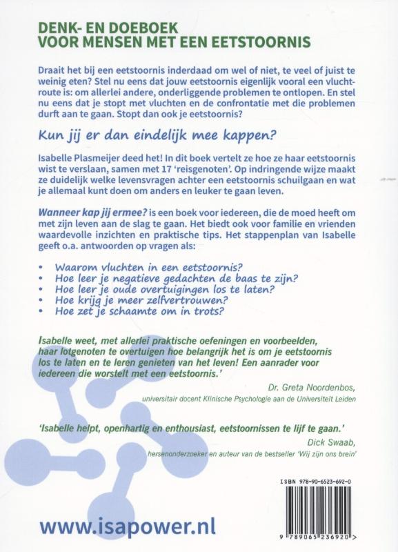 Wanneer kap jij ermee? achterkant