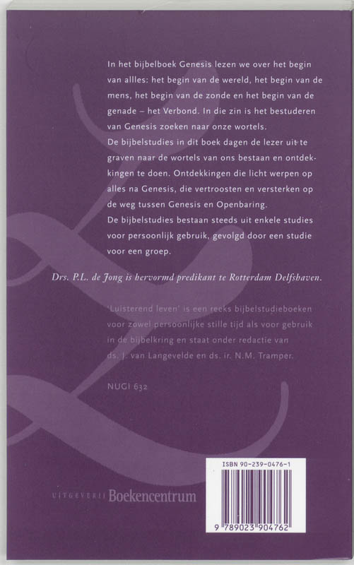 Genesis / Luisterend leven achterkant