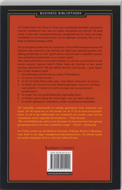 Good To Great achterkant