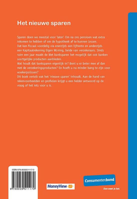 Het nieuwe sparen achterkant