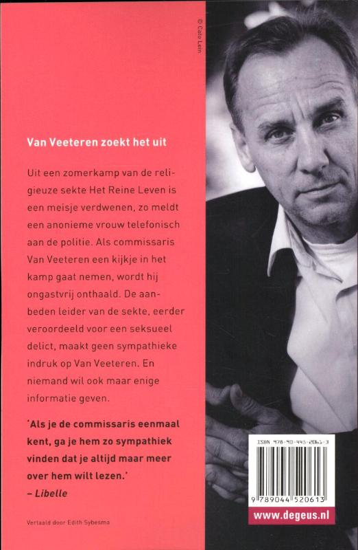 De commissaris en het zwijgen / Van Veeteren-reeks / 5 achterkant