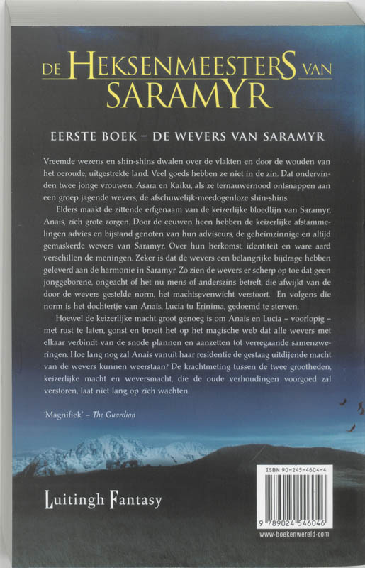 De Wevers van Saramyr / De Heksenmeesters van Saramyr / 1 achterkant