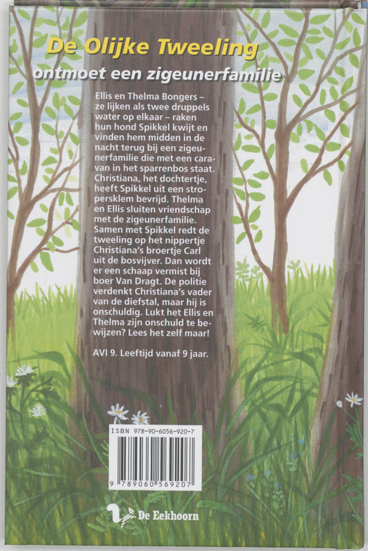 De Olijke Tweeling ontmoet een zigeunerfamilie achterkant