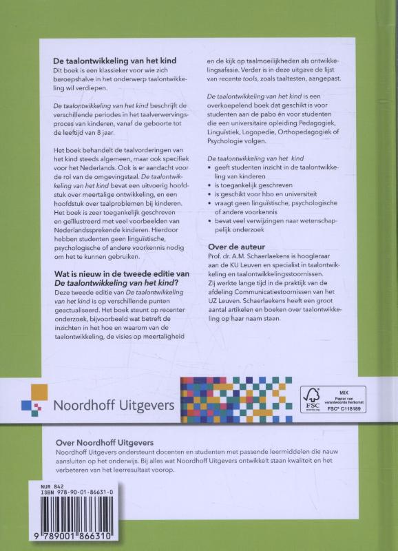 De taalontwikkeling van het kind achterkant