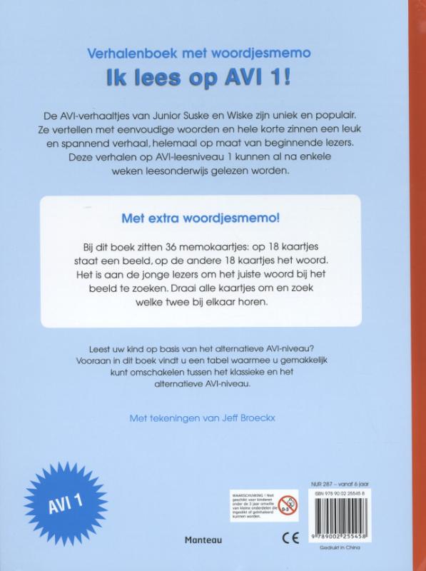 Junior Suske en Wiske  -   Ik lees op AVI 1 achterkant