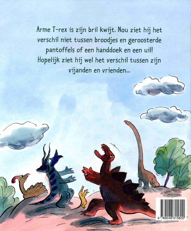 De T-Rex die zijn bril kwijt was achterkant