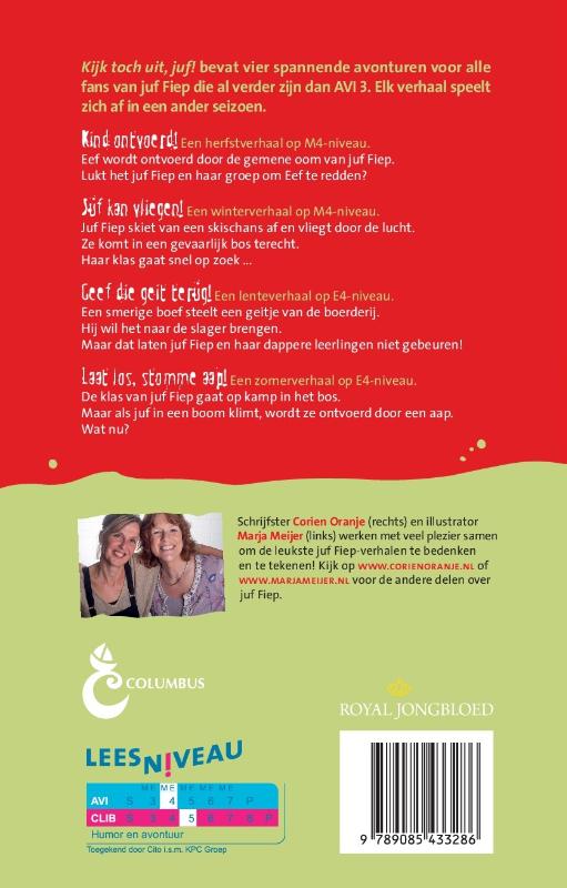 Kijk toch uit, juf! / Juf Fiep achterkant