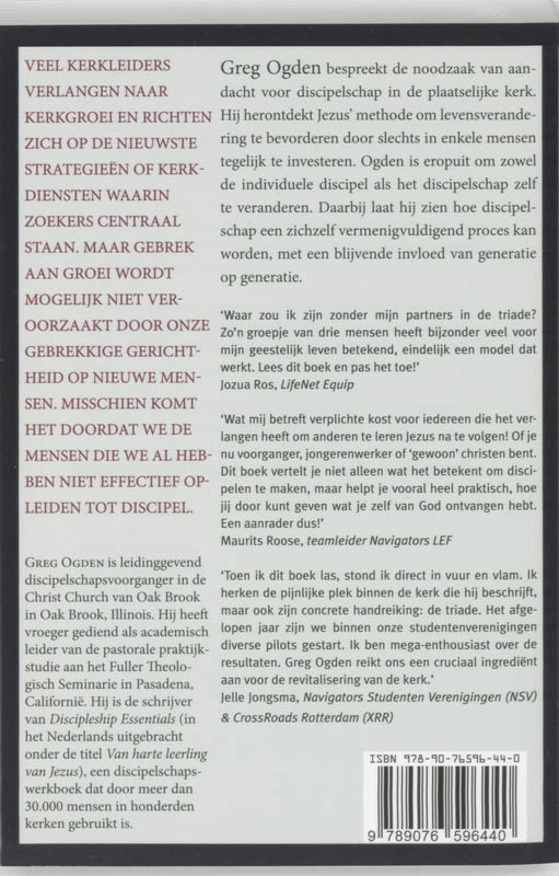 Discipelschap met impact / Christus kennen en bekendmaken achterkant