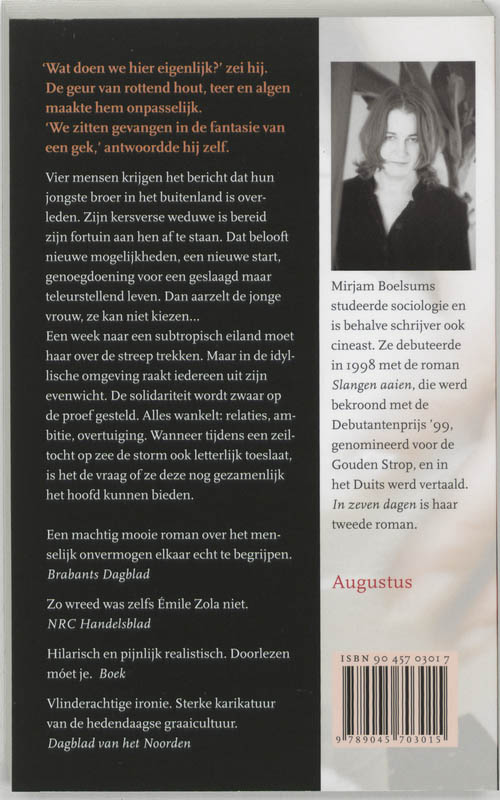 In Zeven Dagen achterkant