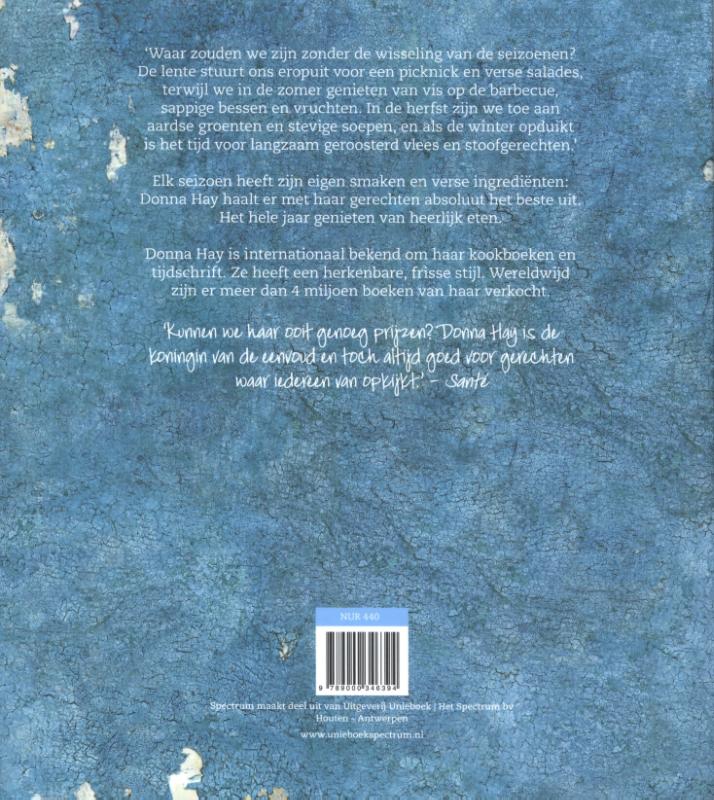 Donna Hay seizoenskookboek achterkant