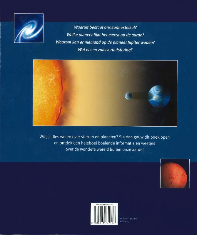 Ik ontdek de sterren en planeten achterkant