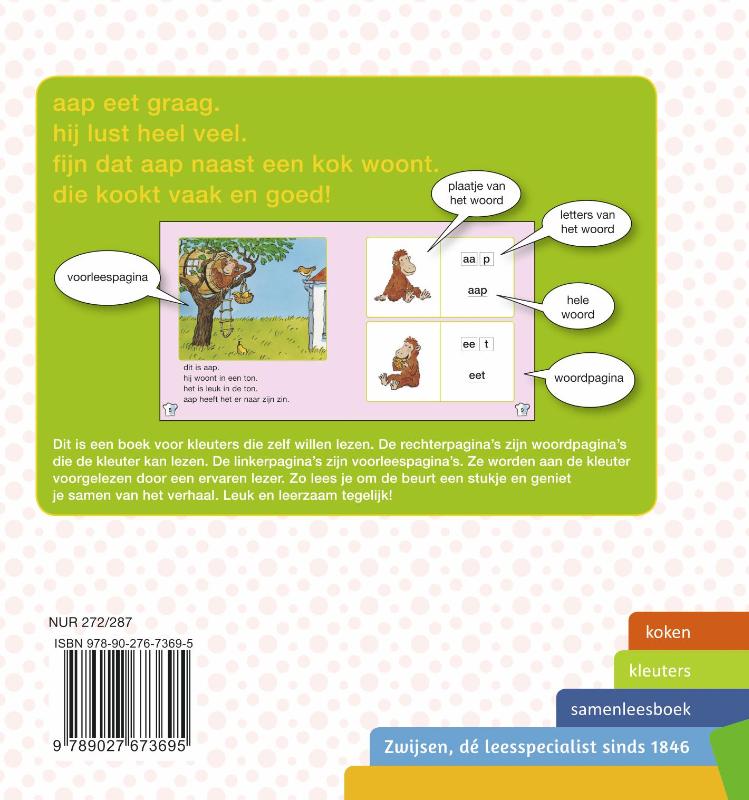 Het boek van aap / Kleuters samenleesboek achterkant