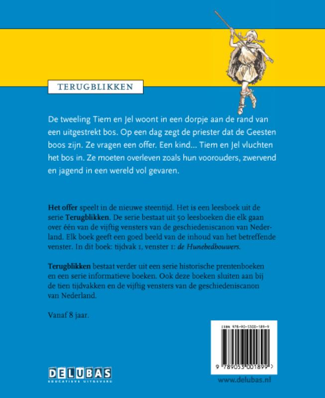 Het offer / Hunebedden / Terugblikken leesboeken / 1 achterkant
