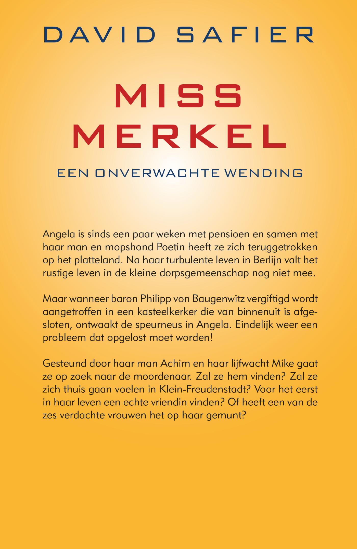 Miss Merkel en een onverwachte wending / Miss Merkel / 1 achterkant